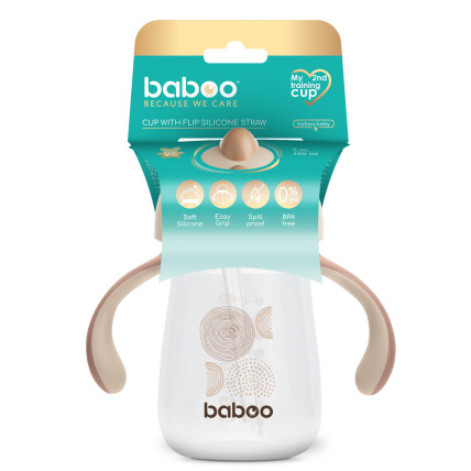 Baboo 8025 Silikoonist kõrrega joogitops 260ml