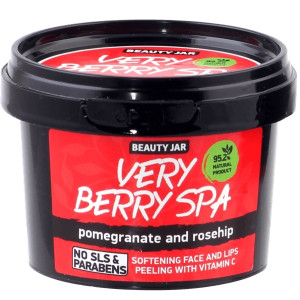 Beauty Jar "Very berry spa» pehmendav piiling näole ja huultele C-vitamiiniga 120g