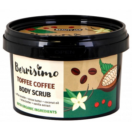 Beauty Jar Berrisimo Toffee Coffee kohviga kehakoorija 350g 