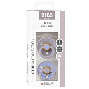 BIBS Studio Colour Looduslikust kautšukist lutt 0-6k 2tk