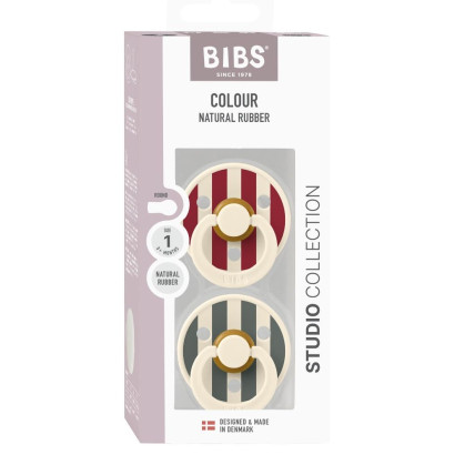 BIBS Studio Colour Looduslikust kautšukist lutt 0-6k 2tk