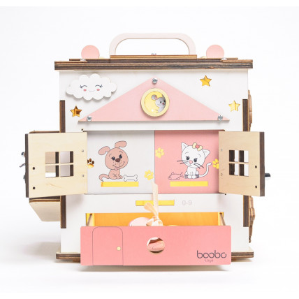 Boobo Toys Busy Cube Medium tegeluskuubik tüdrukutele