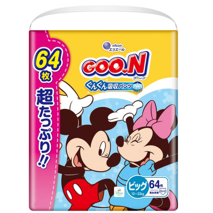Goo.N Plus Disney Püksmähkmed PBL 12–22 kg 64tk Goo.N Plus Disney Püksmähkmed PBL 12–22 kg 64tk