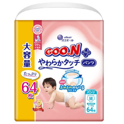 Goo.N Plus Püksmähkmed tundlikule nahale M 6–12 kg 64tk
