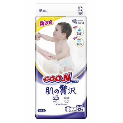 Goo.N Plus Skin Luxury Mähkmed tundlikule nahale L 9-14 kg 42tk