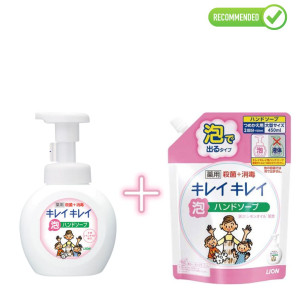 Lion KireiKirei Vahuseep kätele 250ml +  täitepakend 450ml