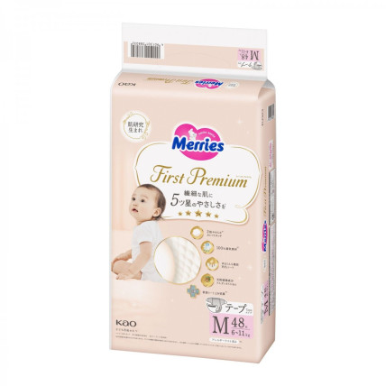 Merries First Premium Mähkmed M 6-11kg 48tk