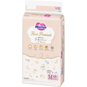 Merries First Premium Mähkmed M 6-11kg 48tk