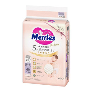 Merries First Premium Mähkmed NB 0-5kg 60tk