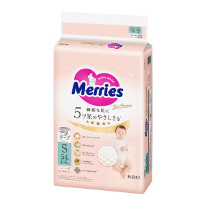 Merries First Premium Mähkmed S 4-8kg 54tk