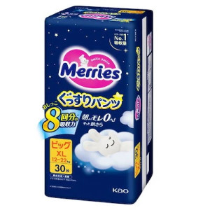 Merries öised püksmähkmed PXL 12–22 kg 30tk
