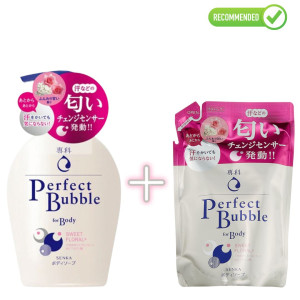 Shiseido Perfect Bubble pikaajalise deodoreeriva toimega hüaluroonhappega dušigeel 500ml + täitepakend 350ml