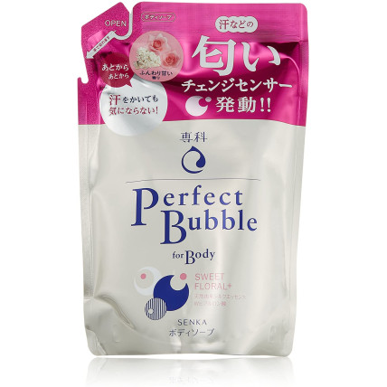 Shiseido Perfect Bubble pikaajalise deodoreeriva toimega hüaluroonhappega dušigeel, täitepakend 350ml