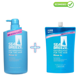 Shiseido Sea Breeze 2 in 1 kõõmavastane šampoon ja palsam mentooliga 600ml + täide 1000ml