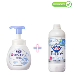 Biore U antibakteriaalse toimega vedel vaht-seep kätele, kerge tsitrusearoomiga 250ml + täitepakend 430ml