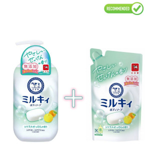 Cow Milky vedel kehaseep 500ml  + täitepakend 360ml