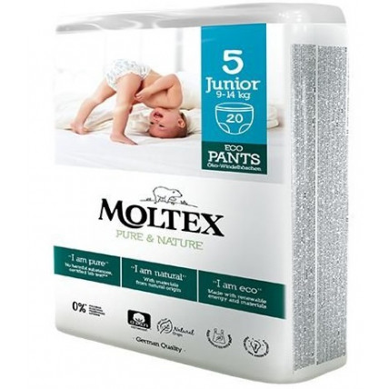 Püksmähkmed Moltex Pure & Nature 5 Junior 9-14kg 20tk