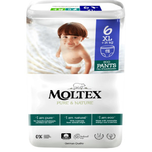 Püksmähkmed Moltex Pure & Nature 6 XL 14+kg 18tk
