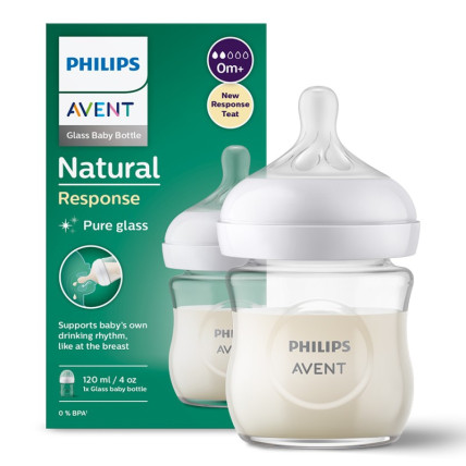 Philips Avent SCY930/01 Klaasist lutipudel lastele vanuses 0+ kuud, 120ml