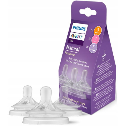 Philips Avent SCY960/03 Loomuliku vooluga pudeliluttide komplekt 3tk