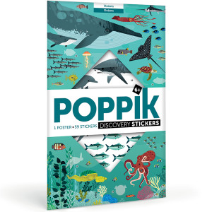 POPPIK Oceans mitmekordselt kasutatavate kleebistega plakat 
