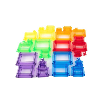 Tickit 73147 Läbipaistvate värviliste püramiidide komplekt